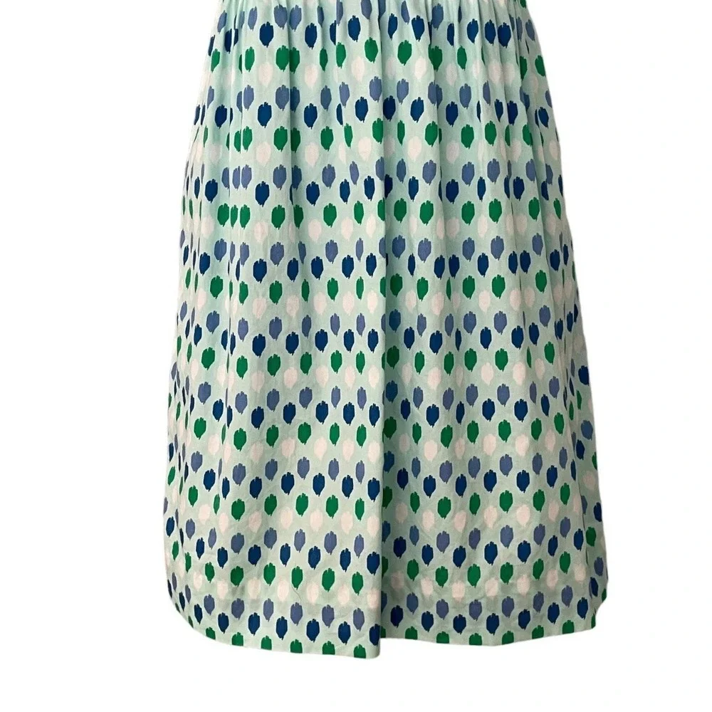 Vineyard Vines Sleeveless Printed Fit & Flare Dress Women's 8 Cotton Lined